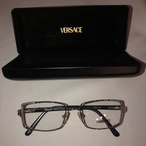 Vintage Versace Glasses (NEW) Silver/Black